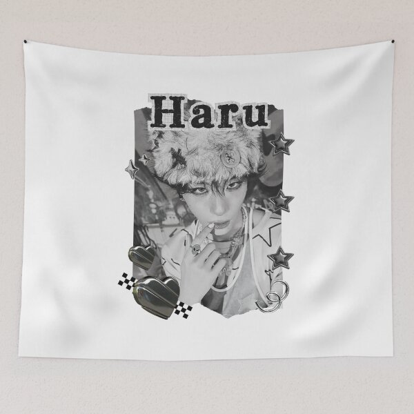 Item preview, Xlov Haru Kpop Boy group K-music south korean Boy group Black and White Collage Digital Art Portrait designed and sold by AJUNICE STUDIO.