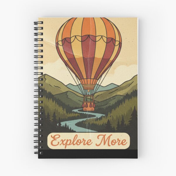 Item preview, Vintage Hot Air Balloon Explore More Landscape designed and sold by MartinxMarie.