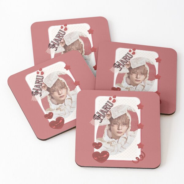 Item preview, Xlov Haru Kpop Boy group K-music south korean Boy group portrait illustration Red Aesthetic Collage Design designed and sold by AJUNICE STUDIO.