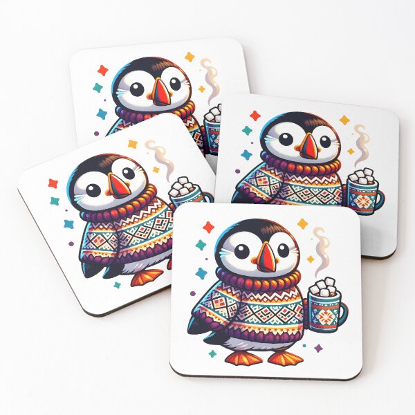 Item preview, Cozy Icelandic Puffin in Sweater designed and sold by GREENZ0NE.