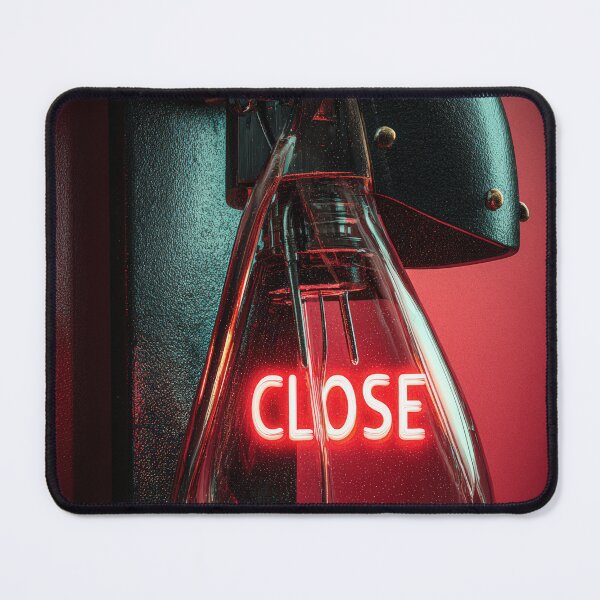 Item preview, Neon “CLOSE” Sign Inside Light Bulb – Modern Red Glow Aesthetic designed and sold by Grafititee.