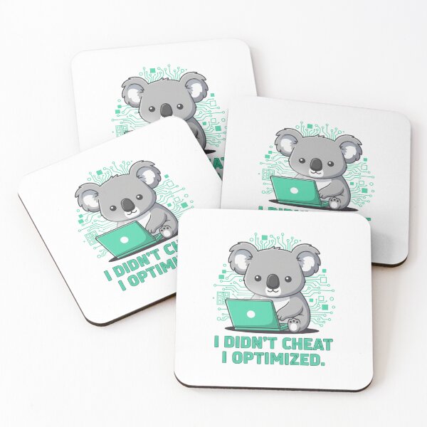 Item preview, Cute Coder Koala Funny Programming Quote designed and sold by chattsuede.