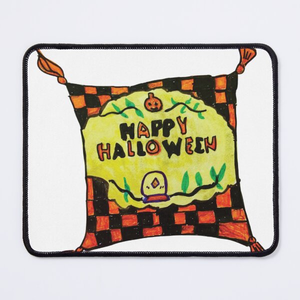 Item preview, Happy Halloween Doodle Pillow designed and sold by FluoroWave.