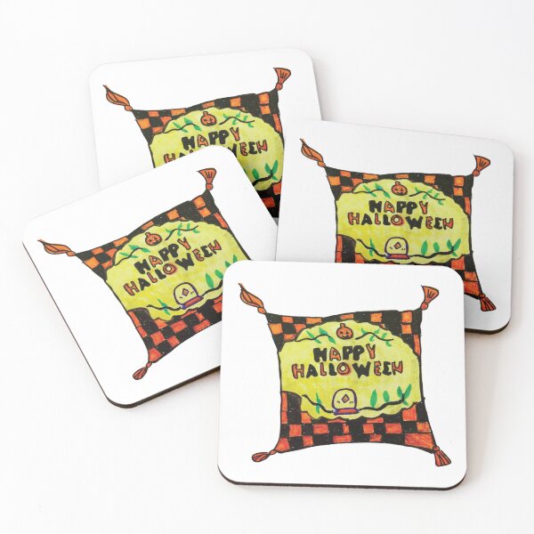Item preview, Happy Halloween Doodle Pillow designed and sold by FluoroWave.