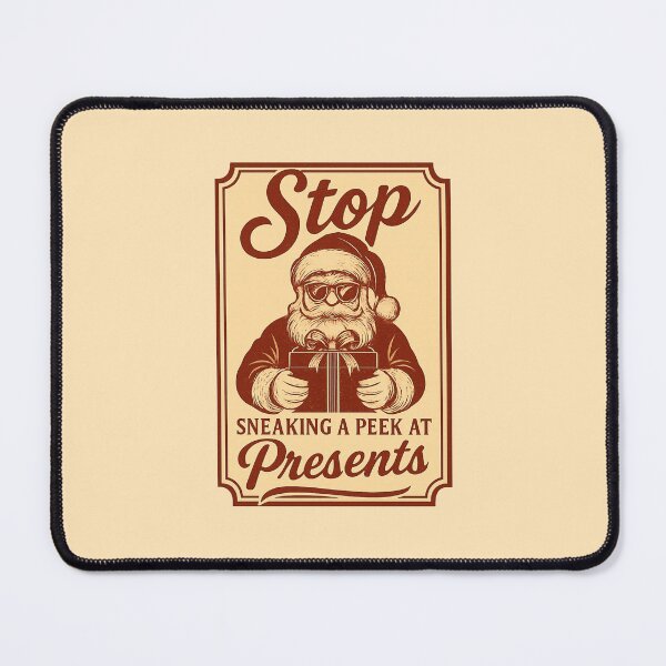 Item preview, Stop Sneaking a Peek - Cool Santa designed and sold by ArtzyFlow.