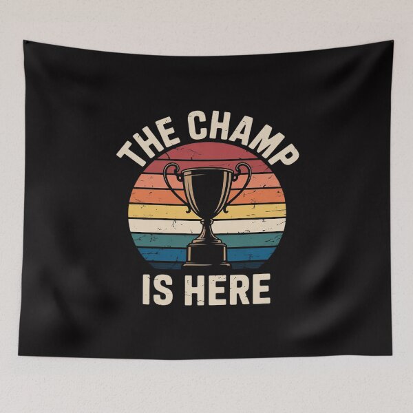 Item preview, The Champ is Here Trophy Fantasy Football Championship designed and sold by Silicula.