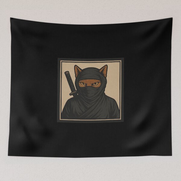 Item preview, Ninja Cat Warrior: Stealthy Feline Assassin designed and sold by Fort Galaxy.