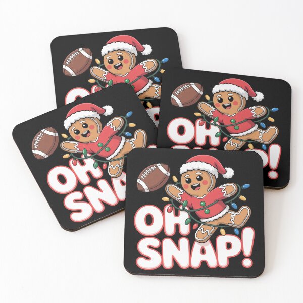 Item preview, Funny Gingerbread Man Pajamas & PJs Xmas Holiday Oh Snap Gingerbread man Christmas Football designed and sold by Dabbing Turtle Designs.