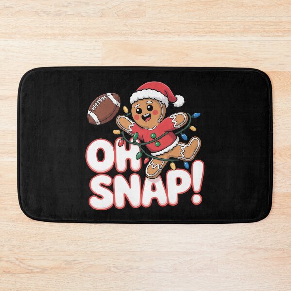 Item preview, Funny Gingerbread Man Pajamas & PJs Xmas Holiday Oh Snap Gingerbread man Christmas Football designed and sold by Dabbing Turtle Designs.
