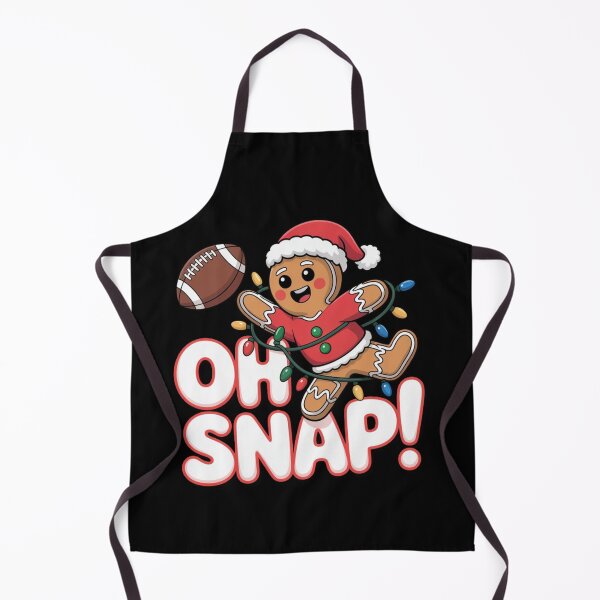 Item preview, Funny Gingerbread Man Pajamas & PJs Xmas Holiday Oh Snap Gingerbread man Christmas Football designed and sold by Dabbing Turtle Designs.