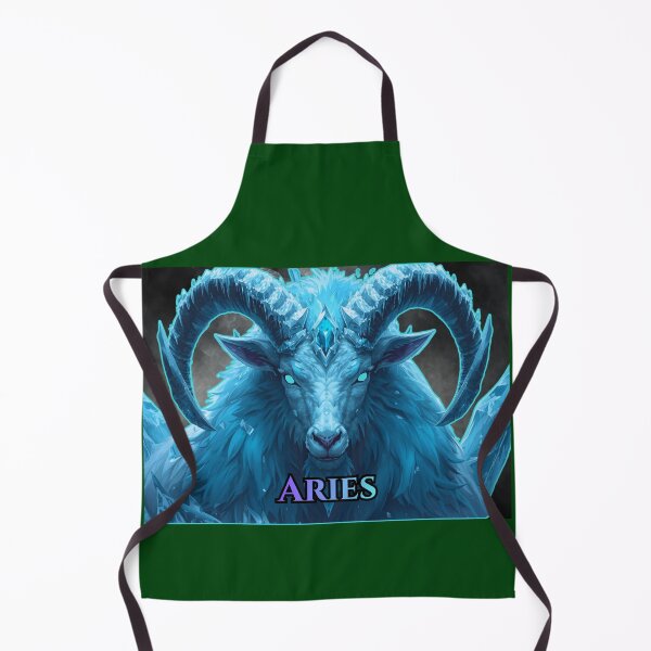 Item preview, Aries Ice Zodiac - Frozen Ram Mysthical Creature Art designed and sold by GreennieArt.