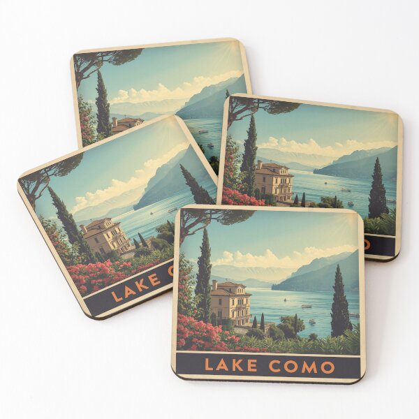 Item preview, Lake Como Italy Travel Art Vintage designed and sold by CaliforniaDi.