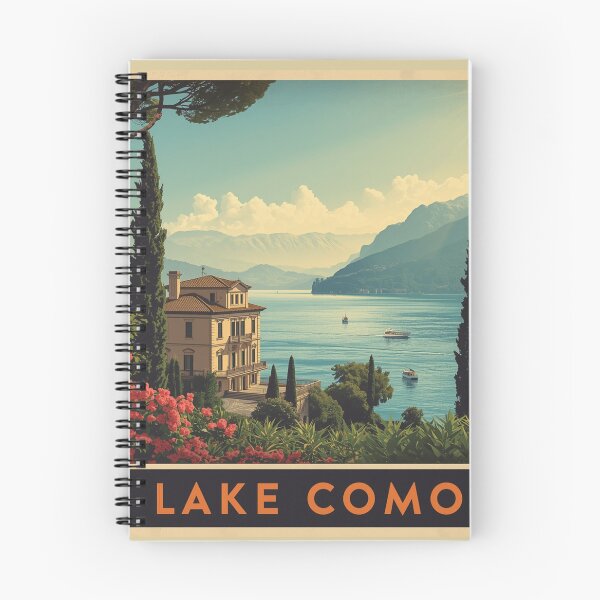 Item preview, Lake Como Italy Travel Art Vintage designed and sold by CaliforniaDi.