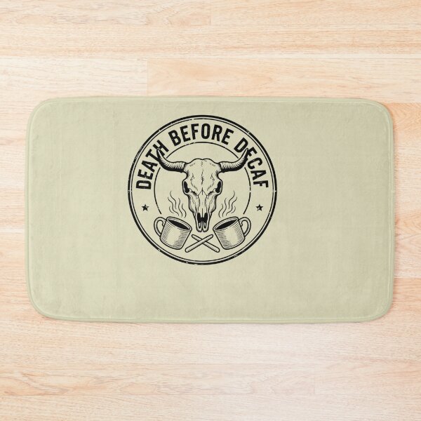 Item preview, Death Before Decaf Vintage Cowboy Skull designed and sold by Mr-wow.