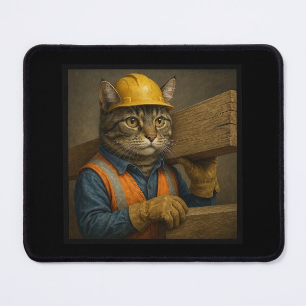 Item preview, Construction Worker Cat designed and sold by Fort Galaxy.