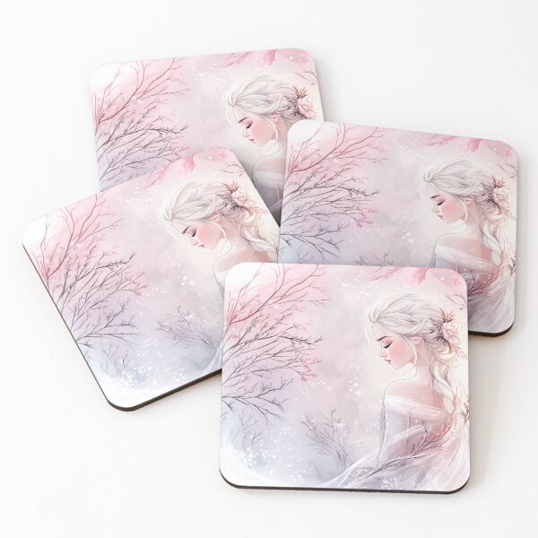 Item preview, Princess in Frosty Pink Winter Wonderland – Fairytale Printable Wall Art for Girls’ Rooms designed and sold by ChuChiDesign.