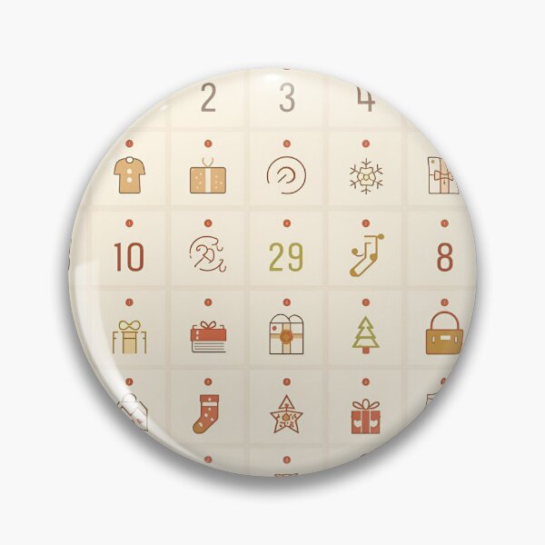 Item preview, Minimalist Advent Calendar – Pastel Christmas Icons designed and sold by Serge-Design.