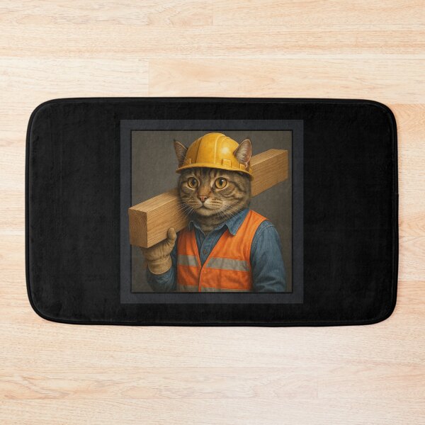 Item preview, Construction Worker Cat II designed and sold by Fort Galaxy.