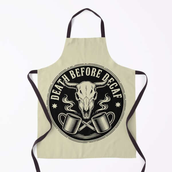 Item preview, Death Before Decaf Distressed Western Skull Emblem designed and sold by Mr-wow.