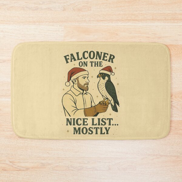 Item preview, Christmas Falconry Nice List Mostly Falconer Design designed and sold by Meandmyshop.