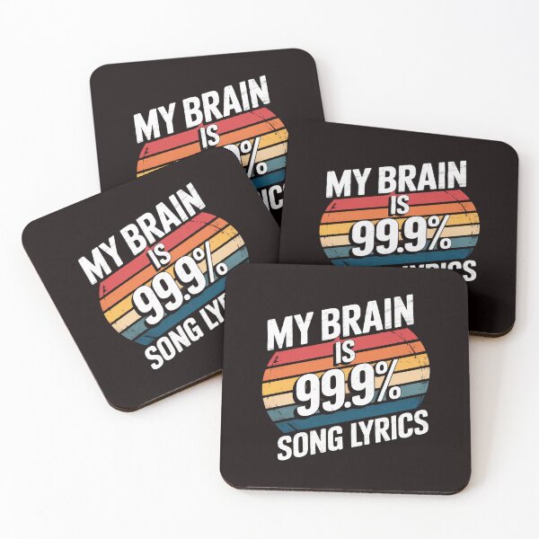 Item preview, My Brain Is 99% Song Lyrics Music Lover Gift designed and sold by RopboxRone.