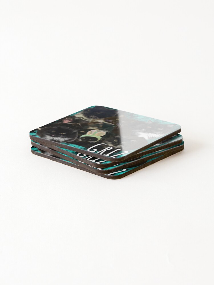 Thumbnail 4 of 5, Coasters (Set of 4), Griz designed and sold by Partially-Rye-P.