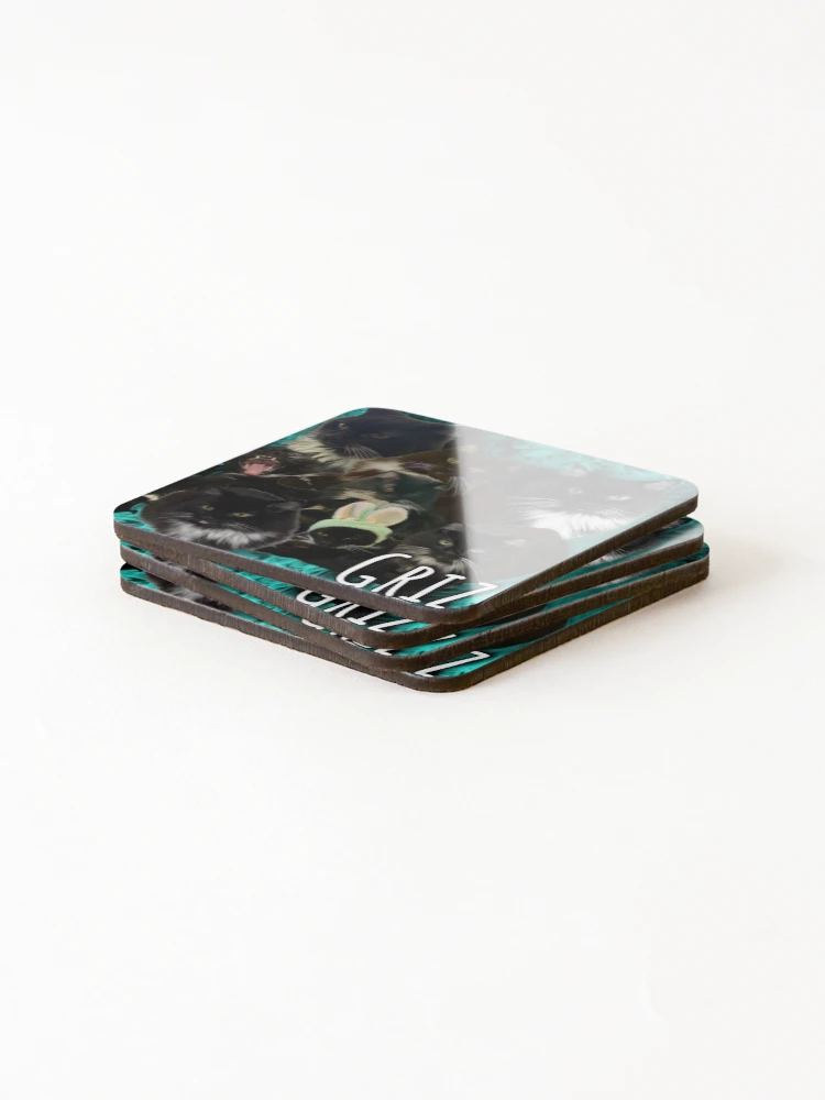 Thumbnail 4 of 5, Coasters (Set of 4), Griz designed and sold by Partially-Rye-P.