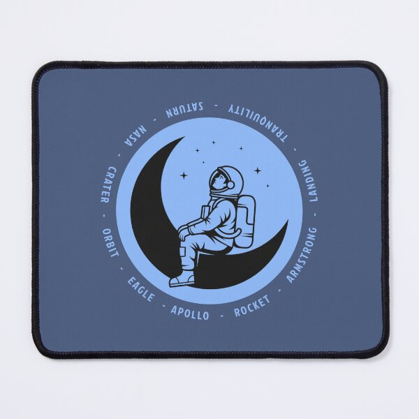 Item preview, Retro Astronaut Sitting on the Moon Cosmic Art designed and sold by KiwiRider.