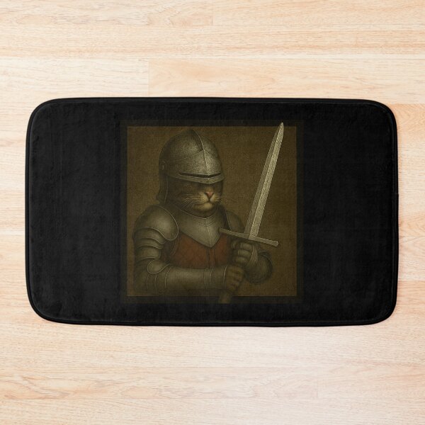 Item preview, Medieval Knight Cat designed and sold by Fort Galaxy.
