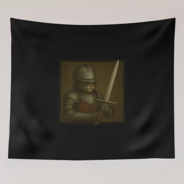 Item preview, Medieval Knight Cat designed and sold by Fort Galaxy.