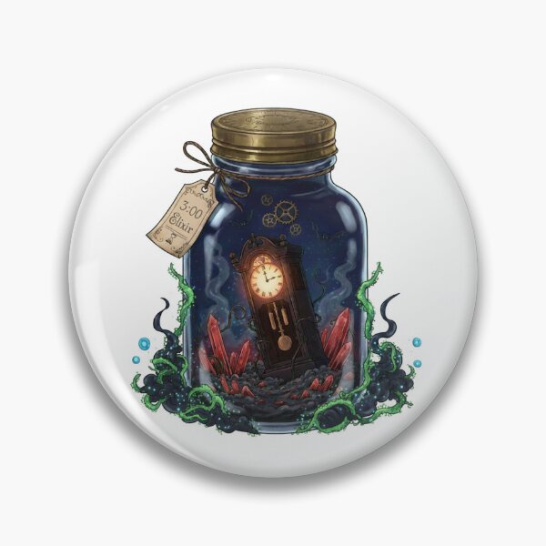 Item preview, Haunted Grandfather Clock in Magic Jar Sticker designed and sold by GingyB.