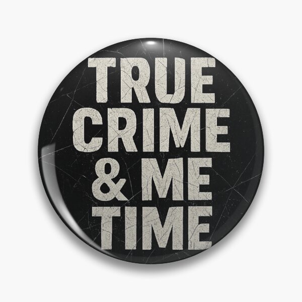 Item preview,  True Crime & Me Time – Cracked Distressed Aesthetic Quote designed and sold by FandomFunStudio.