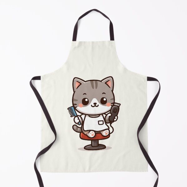 Item preview, Cute cartoon Barber Cat Illustration designed and sold by HoopeStylee.