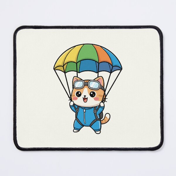 Item preview, Cute Chibi Skydiver Cat designed and sold by HoopeStylee.