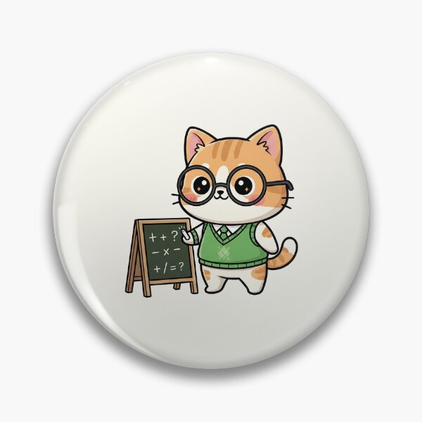 Item preview, Cute Chibi Math Teacher Cat designed and sold by HoopeStylee.