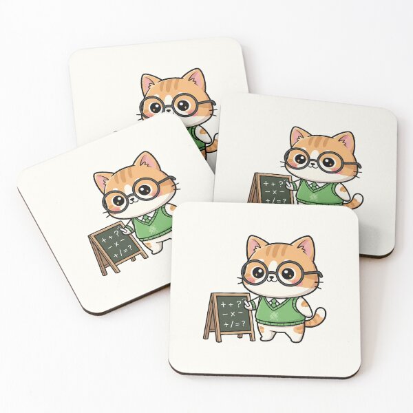 Item preview, Cute Chibi Math Teacher Cat designed and sold by HoopeStylee.