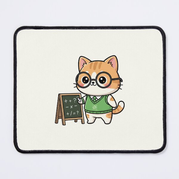 Item preview, Cute Chibi Math Teacher Cat designed and sold by HoopeStylee.