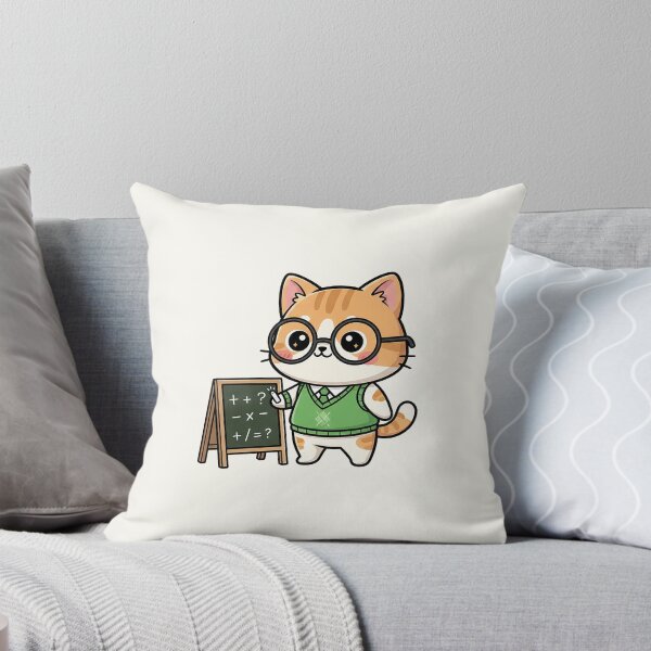 Item preview, Cute Chibi Math Teacher Cat designed and sold by HoopeStylee.