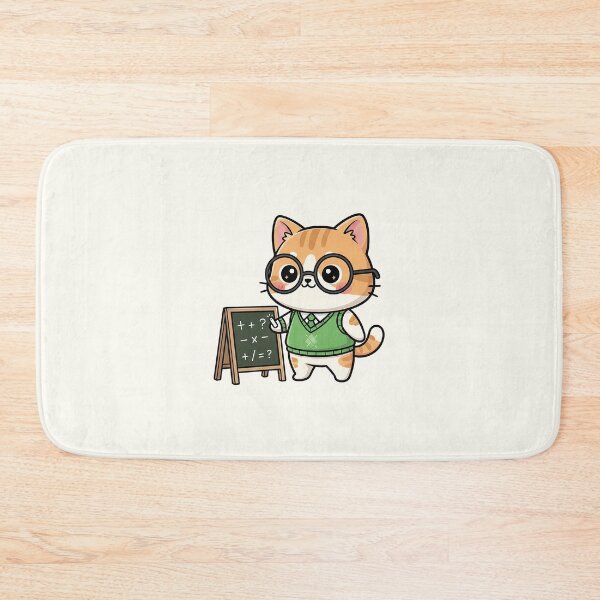 Item preview, Cute Chibi Math Teacher Cat designed and sold by HoopeStylee.