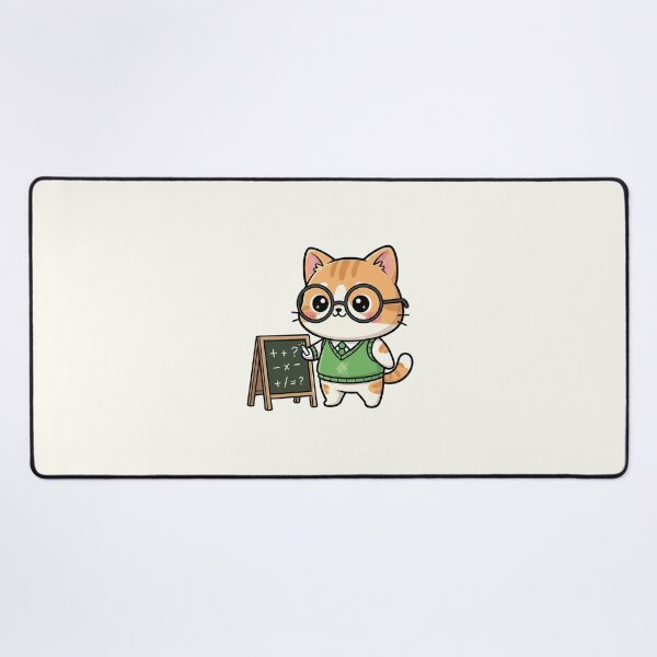 Item preview, Cute Chibi Math Teacher Cat designed and sold by HoopeStylee.