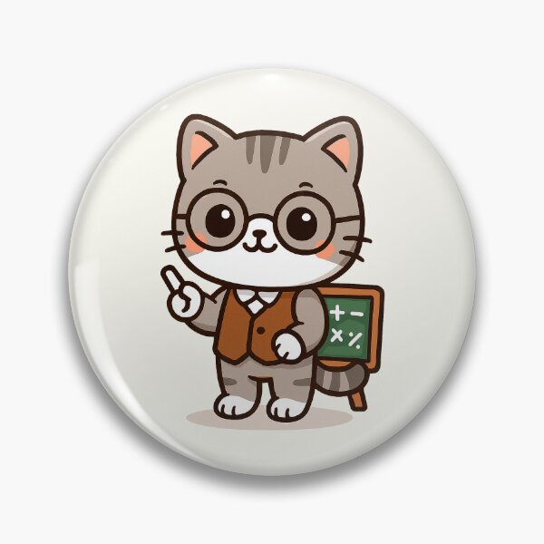 Item preview, Cute Chibi Math Teacher Cat designed and sold by HoopeStylee.