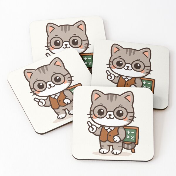 Item preview, Cute Chibi Math Teacher Cat designed and sold by HoopeStylee.