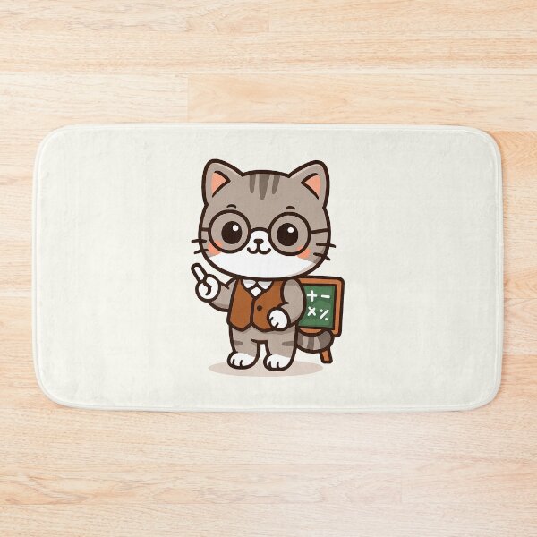 Item preview, Cute Chibi Math Teacher Cat designed and sold by HoopeStylee.