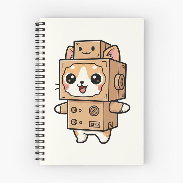 Item preview, Cute Cat in Cardboard Robot Suit designed and sold by HoopeStylee.