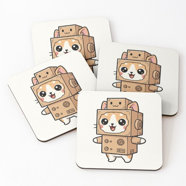 Item preview, Cute Cat in Cardboard Robot Suit designed and sold by HoopeStylee.