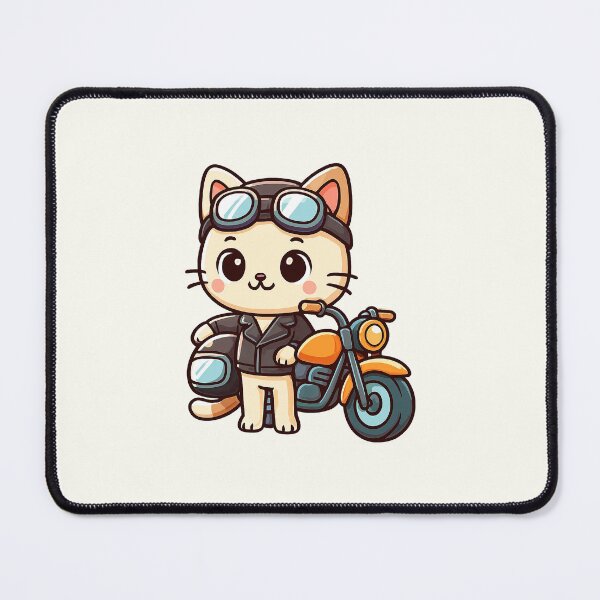 Item preview, Chibi Motorcycle Rider Cat designed and sold by HoopeStylee.