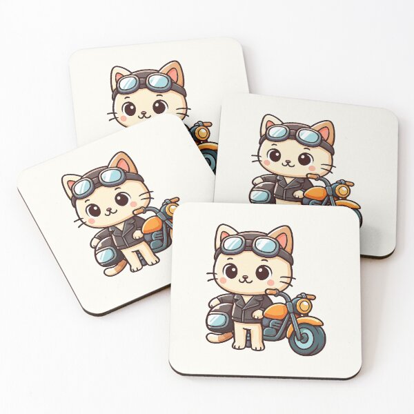 Item preview, Chibi Motorcycle Rider Cat designed and sold by HoopeStylee.