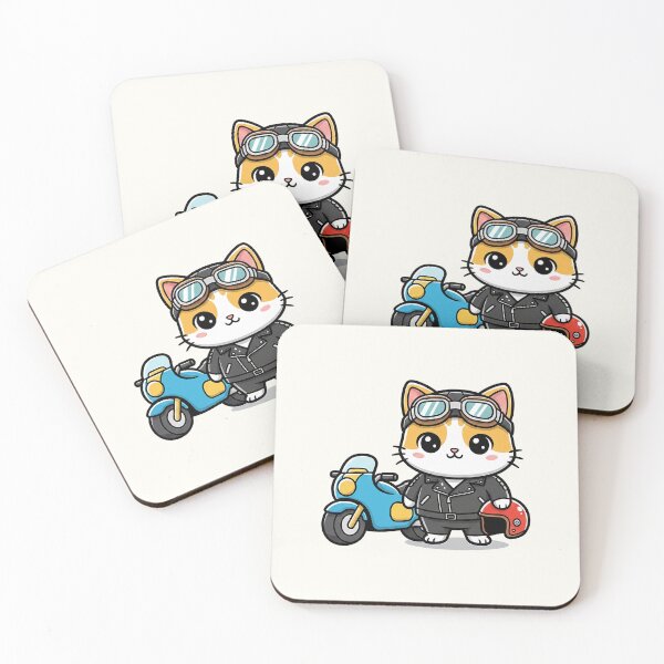 Item preview, Cute Motorcycle Rider Cat designed and sold by HoopeStylee.