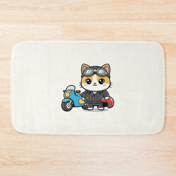 Item preview, Cute Motorcycle Rider Cat designed and sold by HoopeStylee.