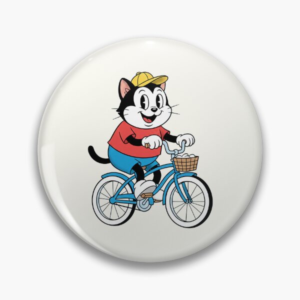 Item preview, Retro Cartoon Cat Cyclist designed and sold by HoopeStylee.